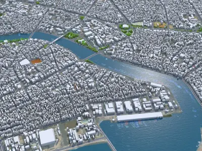 Phan Thiet Vietnam Low-poly 3D model