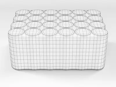 24 pack shrinkwrapped 330ml sleek cans 3D model