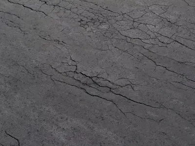 Asphalt 01 cracked PBR Low-poly 3D model