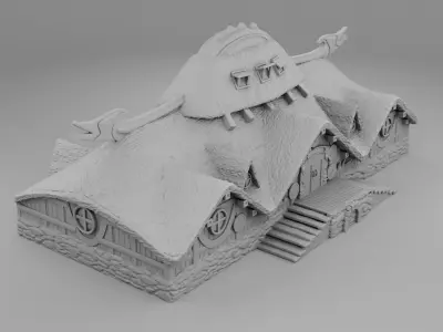 Viking merchants house 3D print model