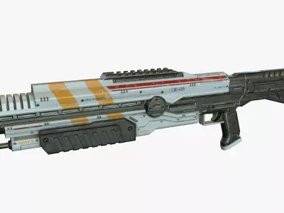 Sci Fi Shotgun Low-poly 3D model