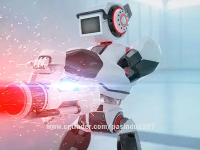 Space robots pack 3D model