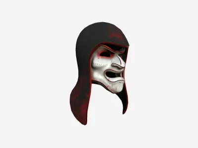 Assassin Mask A04 Red Blood - Character Design Fashion Low-poly 3D model