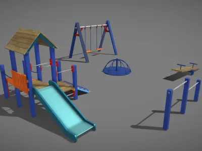 playground set 3D model get