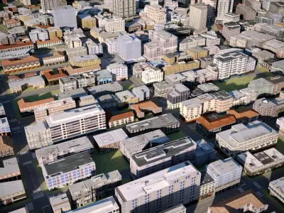 City 25 Low-poly 3D model