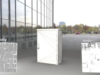 Electrical Distribution Cabinet 4 Low-poly 3D model
