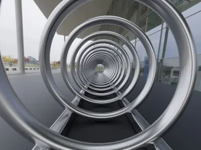 Spiral Bike Stand -2- High-Poly Version 3D model