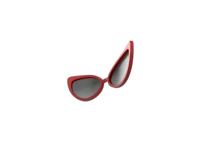 Prop100 Cat Eye Glasses 3D model