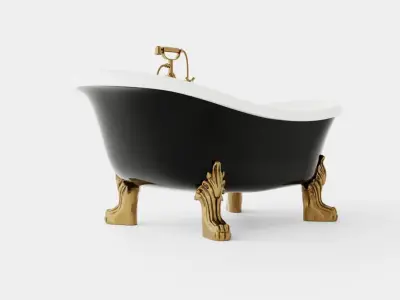 Bath Tub Low-poly 3D model