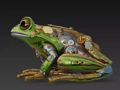 Mecha Frog - Cybernetic Amphibian 3D Model 3D print model