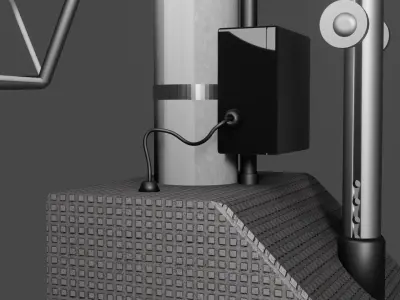 Train stop light -mechanical  - Cancela Mecanica de Trem 3D model