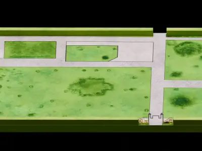 Amusement Park - Ground 1 Low-poly 3D model