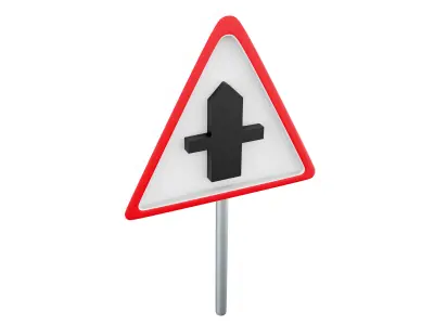 3d road intersection icon 3D model