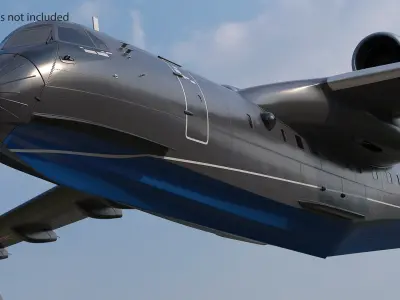  Be 200 Amphibious Aircraft Rigged for Cinema 4D 