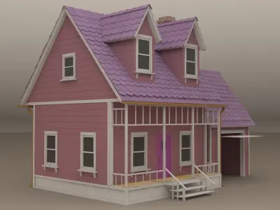 Cartoon House  3D model buy