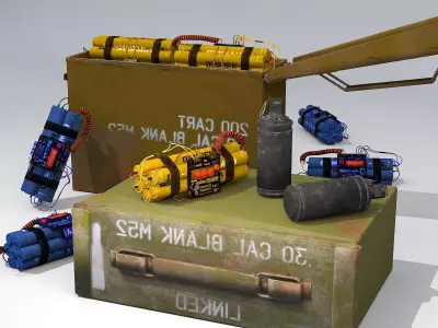 Industrial explosive wind 3D model