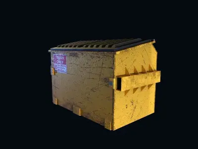 Recycling Dumpster Low-poly 3D model buy