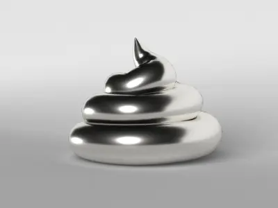 Pile of Poo v1 006 Low-poly 3D model