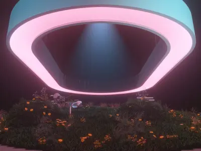 positions VEVO stage - Ariana Grande 3D model