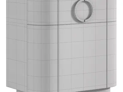 Maddalena One Door Nightstand Console By Luxdeco Collection 3D model