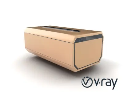 Futuristic Storage Box Sleek Design model pack Low-poly 3D model