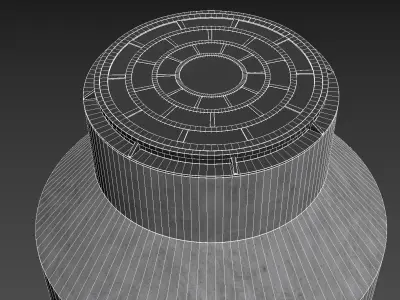 Manhole 3D Model metal bottle with handle 3D model