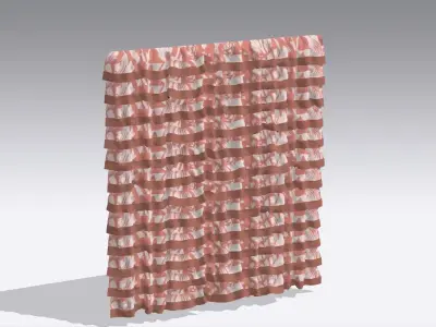 Curtain Low-poly 3D model