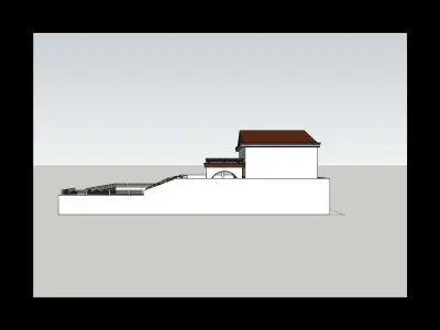 Pent house  Low-poly 3D model