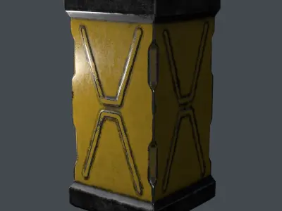 Scifi Industrial Crate Low-poly 3D model