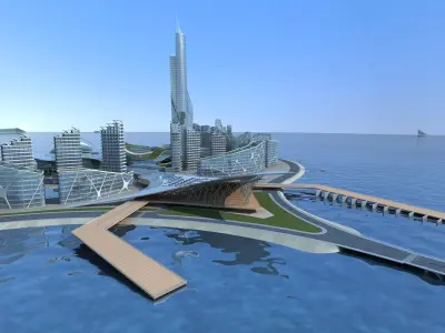 Artificial Island 3D model