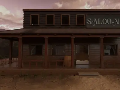 Western Village  3D model