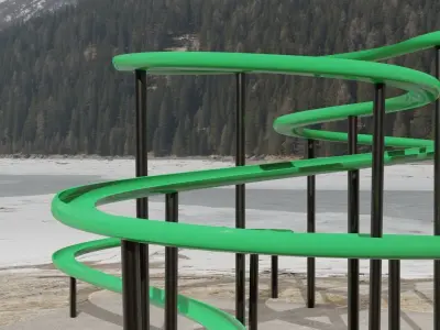 Water Slide  Low-poly 3D model