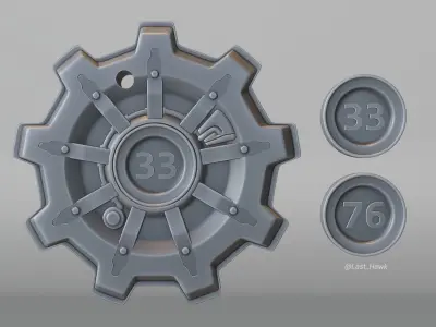 Vault keychain 3D print model