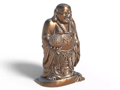 Laughing Buddha Maitreya Low-poly 3D model