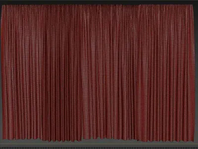 Curtains with tulle V-ray set 03  3D model