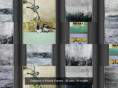 Collection of Picture Frames - 20 sets 3D Model Pack 7