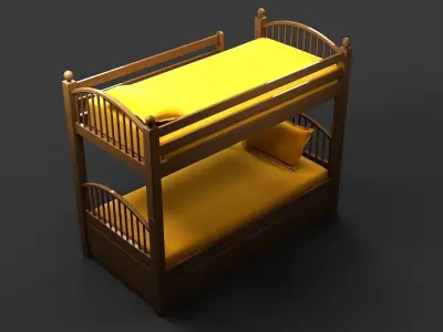 3D Bed 011 3D model