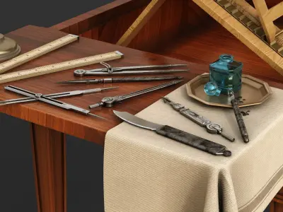 Architectural Table 1790 3D model