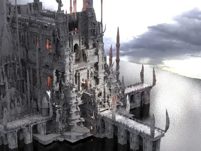 Occult Dark Lord Mansions Kit bash 3D model