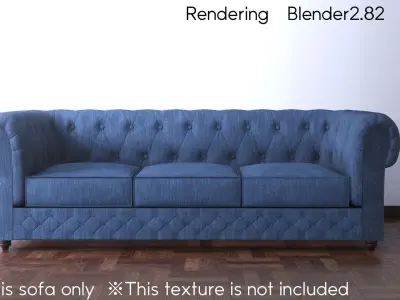 Chesterfield leather sofa 3D model