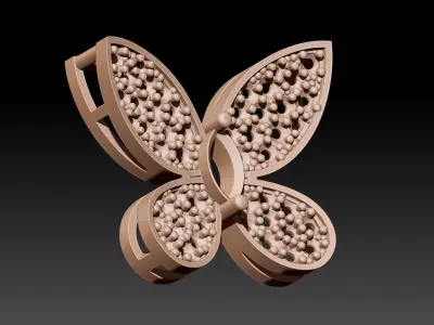 Butterfly pendant 3D print model