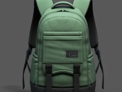Backpack Camping bag baggage  Low-poly 3D model