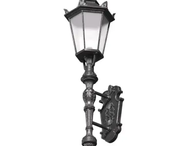 Classical Outdoor wall Lamp Lantern Streetlight Sconce 3D model