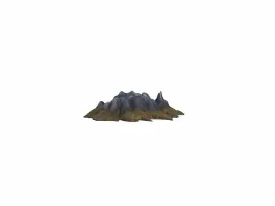 3d Model Mountain Range Barrier  3D model