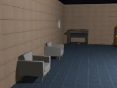 Small room Low-poly 3D model