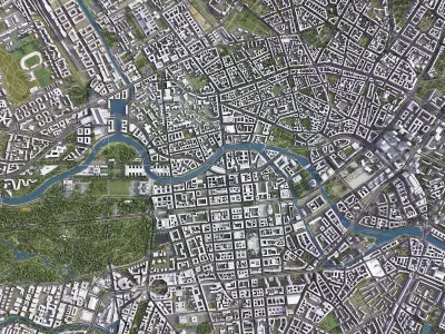 Berlin Low-poly 3D model