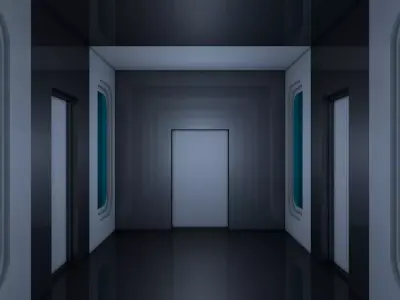 Sci Fi Interior 3D model 34