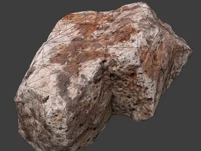 Cinder Debris Low-poly 3D model