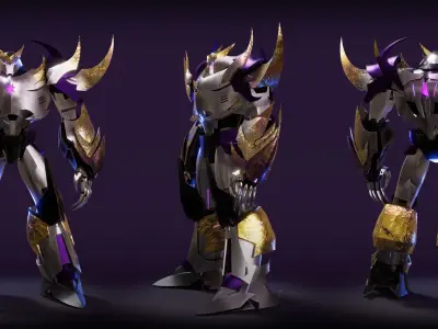 Megatron Transformers Prime Character Rig Low-poly 3D model