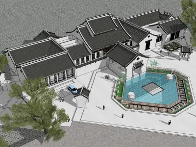 vacation spot-Resort-Fashion Leisure Hotel-0113 3D model